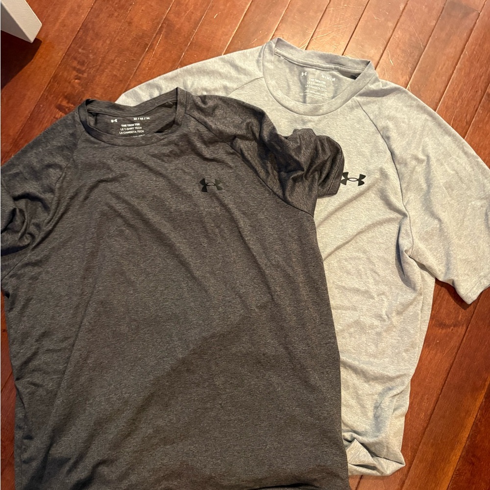 Under Armour Short Sleeve Men's Athletic Tees - Black & Light Gray